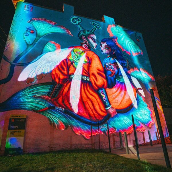 Mural by Lauren YS Projections